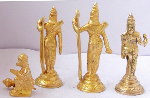 Brass Ram Darbar God Idol Statue 1.175kg